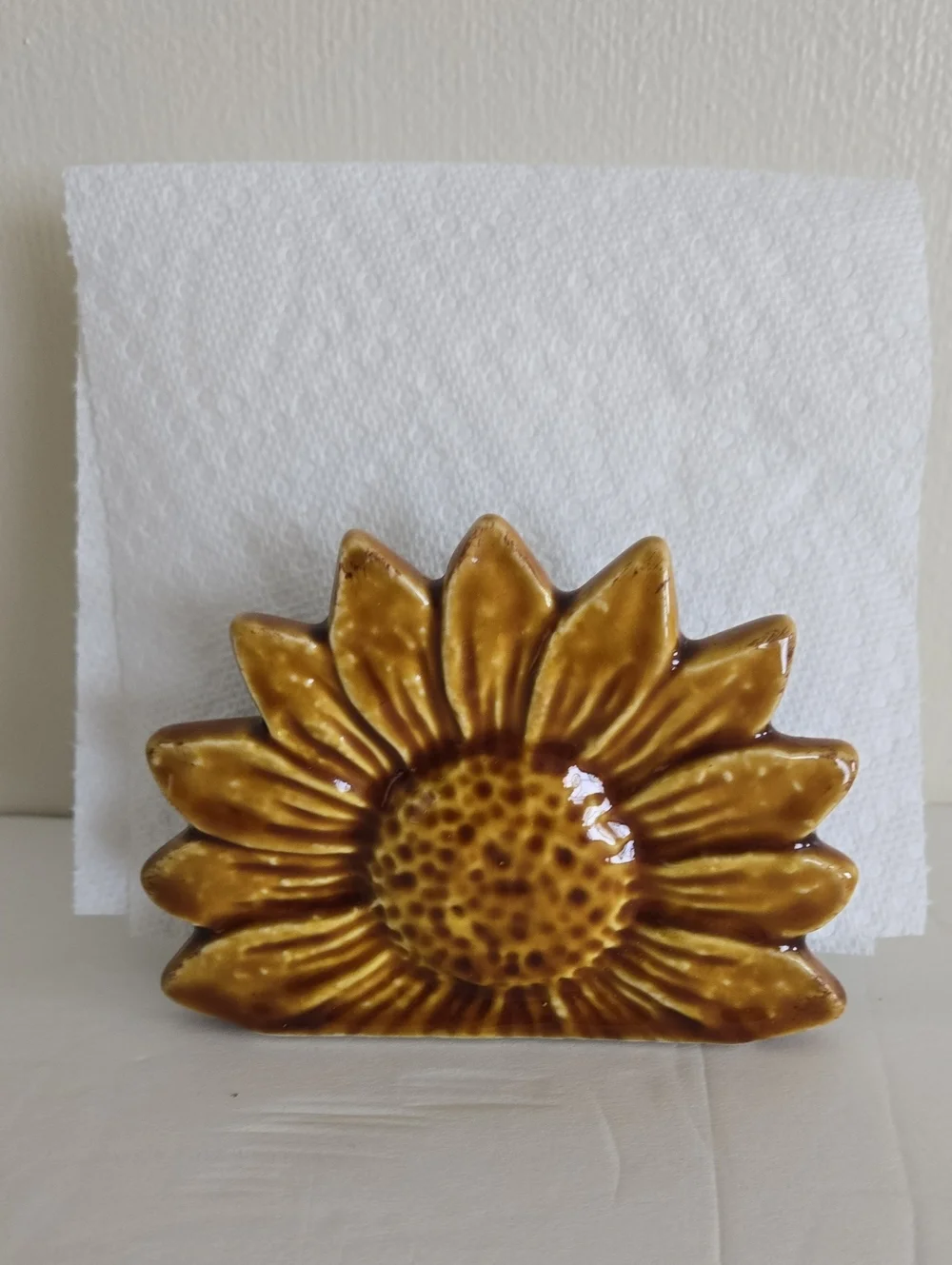 Sunflower Ceramic Napkin Holder